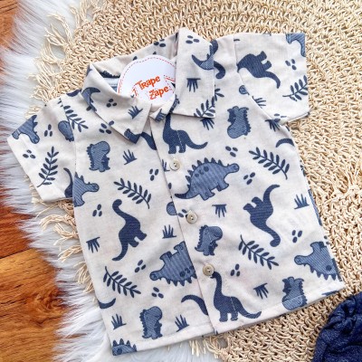 Conj. Camisa Dinosaurs e Bermuda - Marinho